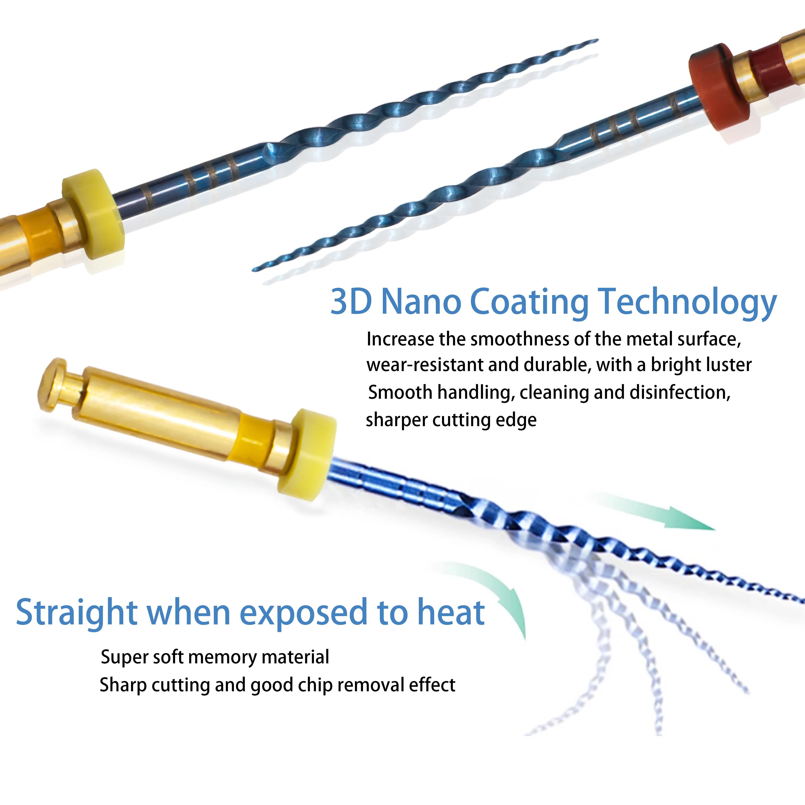 Dental S Taper Files Endodontic Rotary NITI Files with Heat Activated Engine Use Classical Taper System SX F3