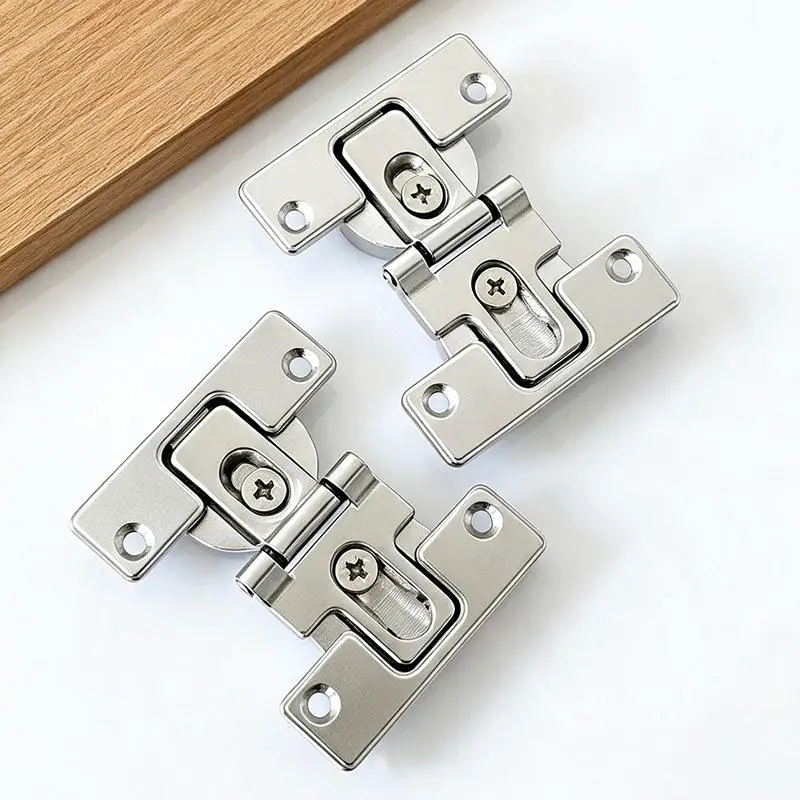 180° Adjustable Bifold Hinges,Cabinet Wardrobe Folding Door Hinge,Self-Supporting Flap Hinge,Closet Double Cup Invisible Hinges