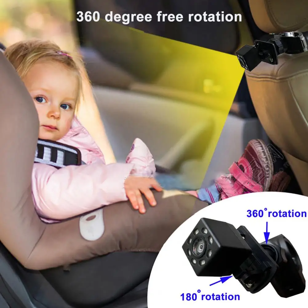 Car Monitor Night Vision High Resolution Baby 360 Degree Rotation Car Baby Backup Rearview Camera for Auto