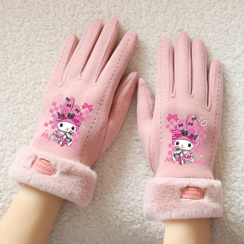 1 قطعة قفازات فورمي ميلودي شتاء دافئ صوف مبطن قفاز سميك يندبروف الباردة برهان في الهواء الطلق قفاز الاطفال عيد الميلاد #1