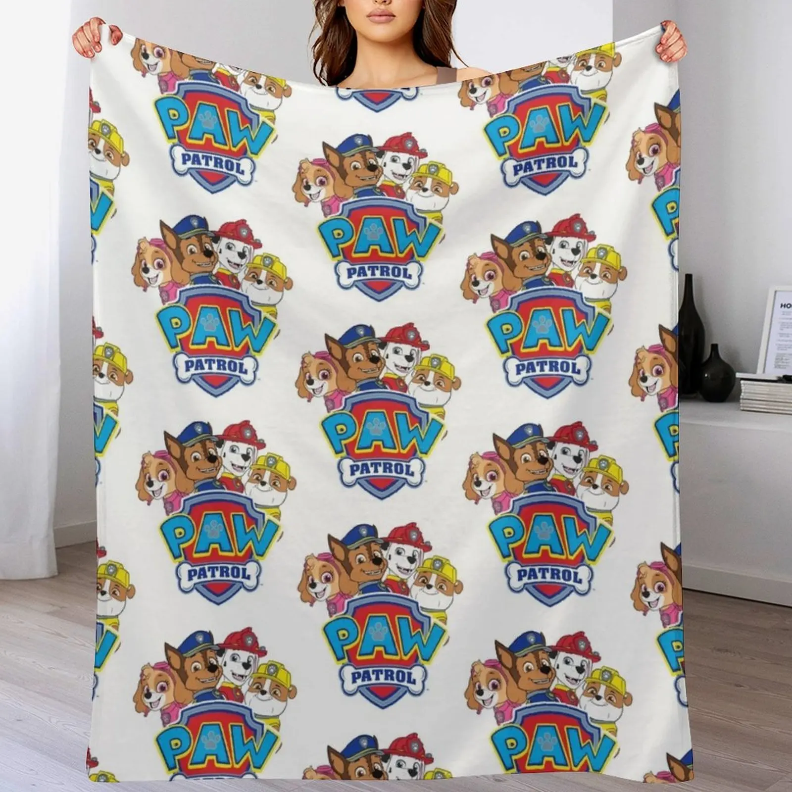 Logo Paw Patrol avec chiots essentiel Throw Blanket christmas gifts Heavy Hairys Blankets