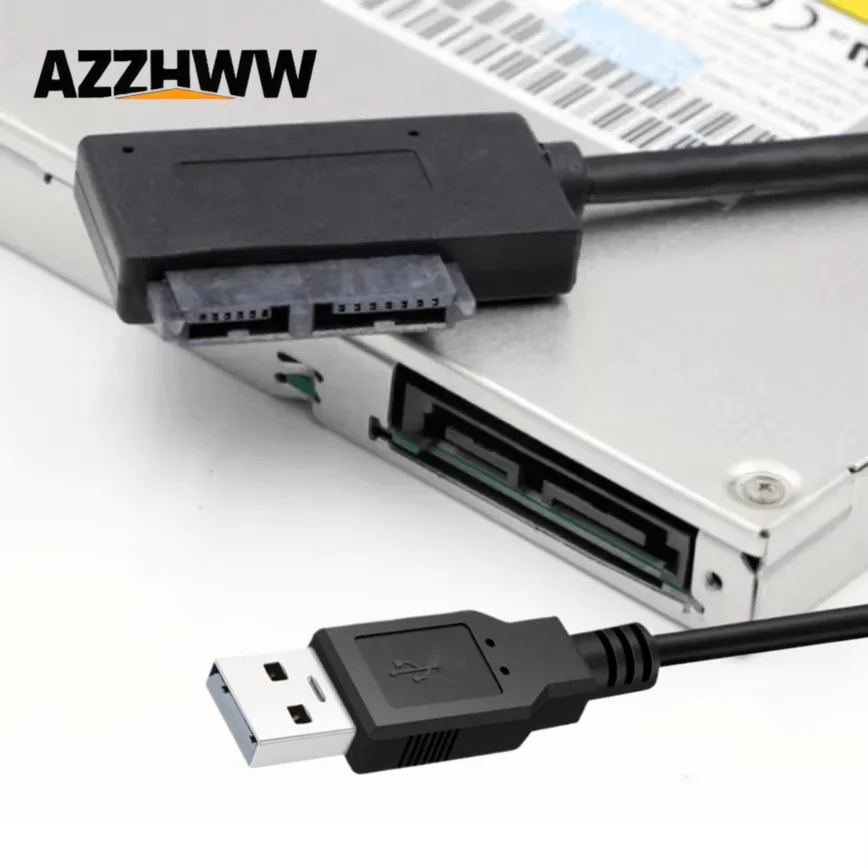 

SATA to USB Cable SATA 7+6PIN 13Pin Adapter Converter For Laptop Optical Drive CD/DVD ROM Slimline Drive USB to Sata Adapter