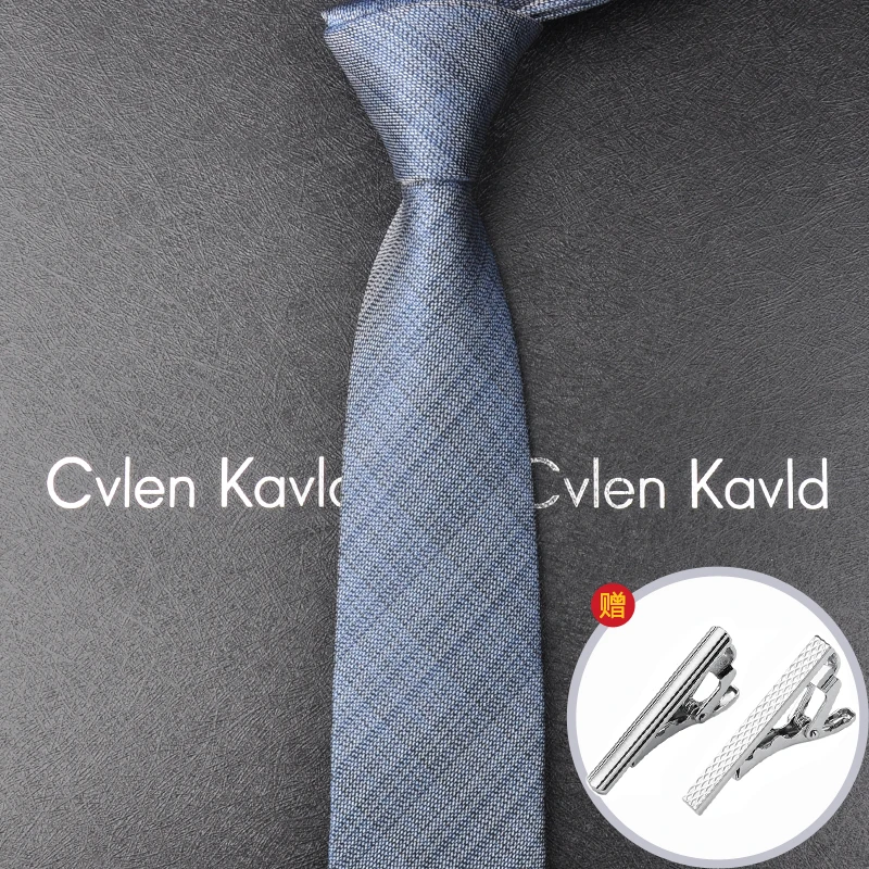 

Original designer CK silk 100% striped formal tie for men's business and leisure, narrow 6cm, high-end groom and student fashion