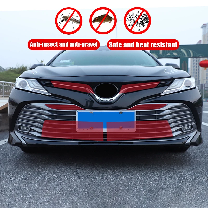 Car Accessories For Toyota Camry 70 2018 2019 2020 2021 2022 2023 Front Grille Middle Protection Net Insect Dust Proof Adornment