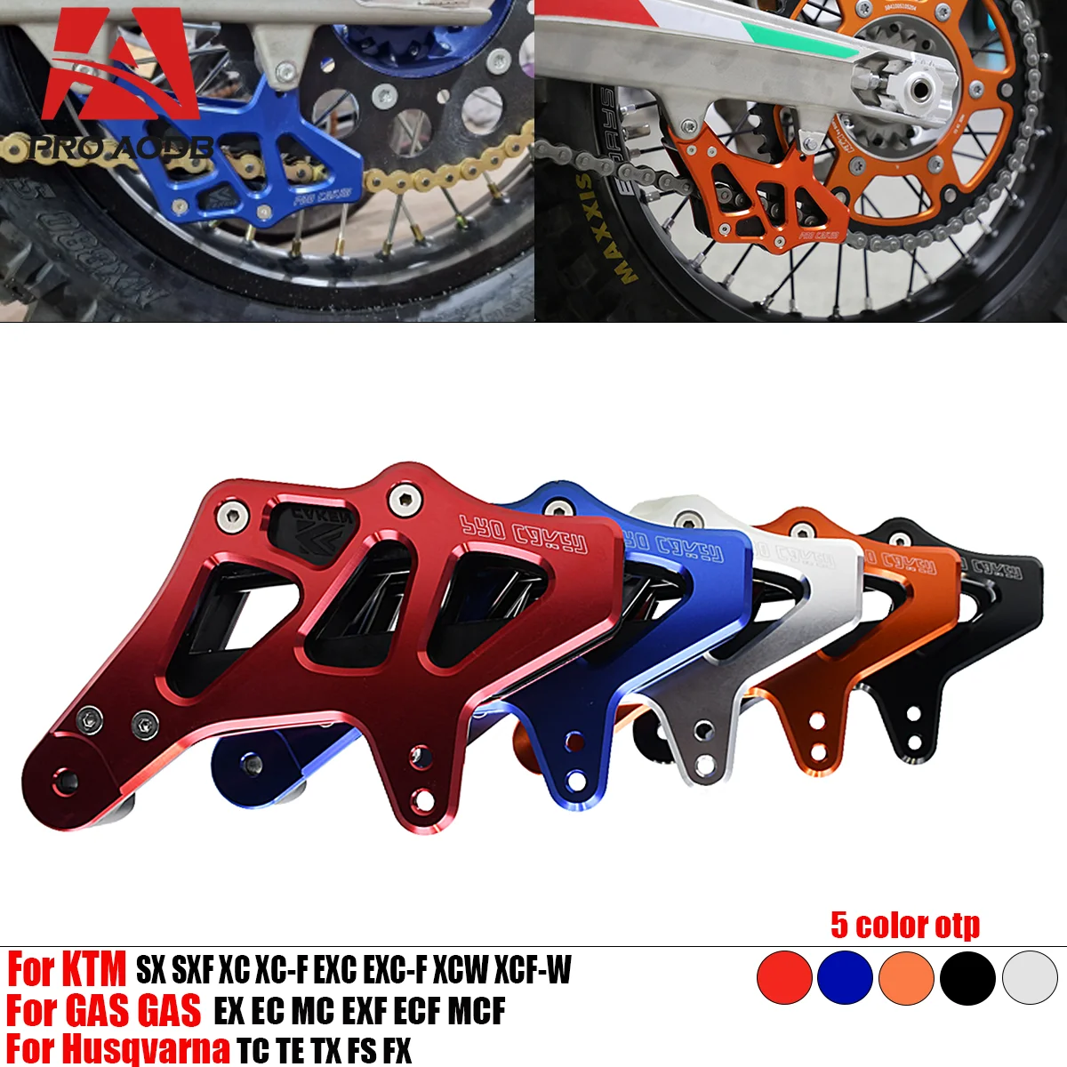 

For Husqvarna TC FE TE 125-501 For KTM SX SX-F EXC EXC-F XC XC-W XC-F TPI 2008-2023 of Sturdy Motocross Chain Guide Guard