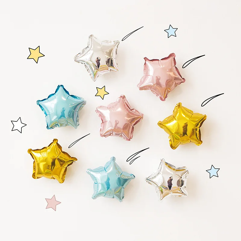 Globos de confeti, globos de aluminio con forma de estrella de champán, globos de látex para boda, suministros de decoración para fiesta de cumpleaños de bebé