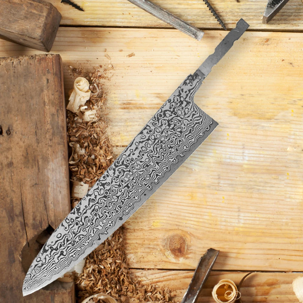 

Kitchen Chef Knife Blade Blank, Damascus Steel, VG10 Blade, Semi Finished Knife, DIY Making Handmade Knife