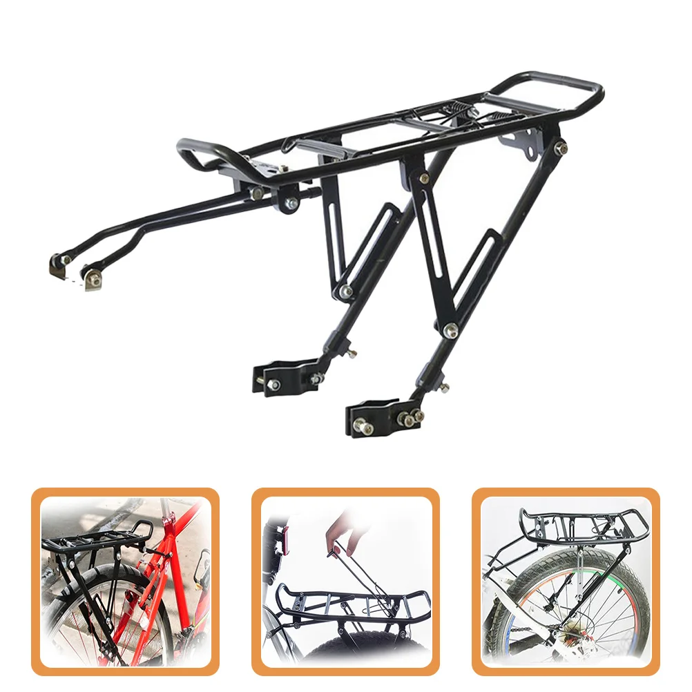 Aluminum Alloy Bike Rear Cargo Rack Detachable Professional Adjustable Carrier Rack for Mountain Folding Disc Brake Bikes