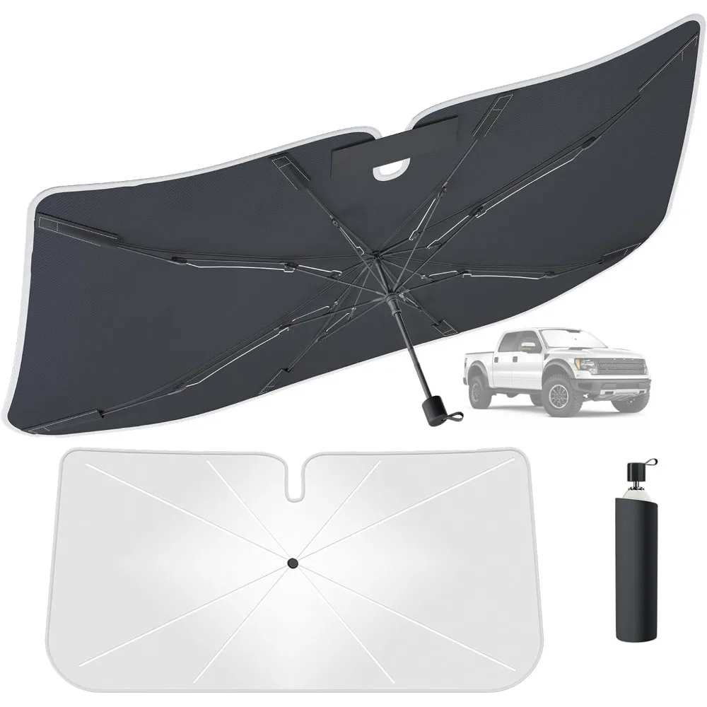 

Car Windshield Sun Shade Umbrella for Truck Full-Size SUV, Foldable Front Window Visor Sunshade Cover, Double Heat Shield Coati