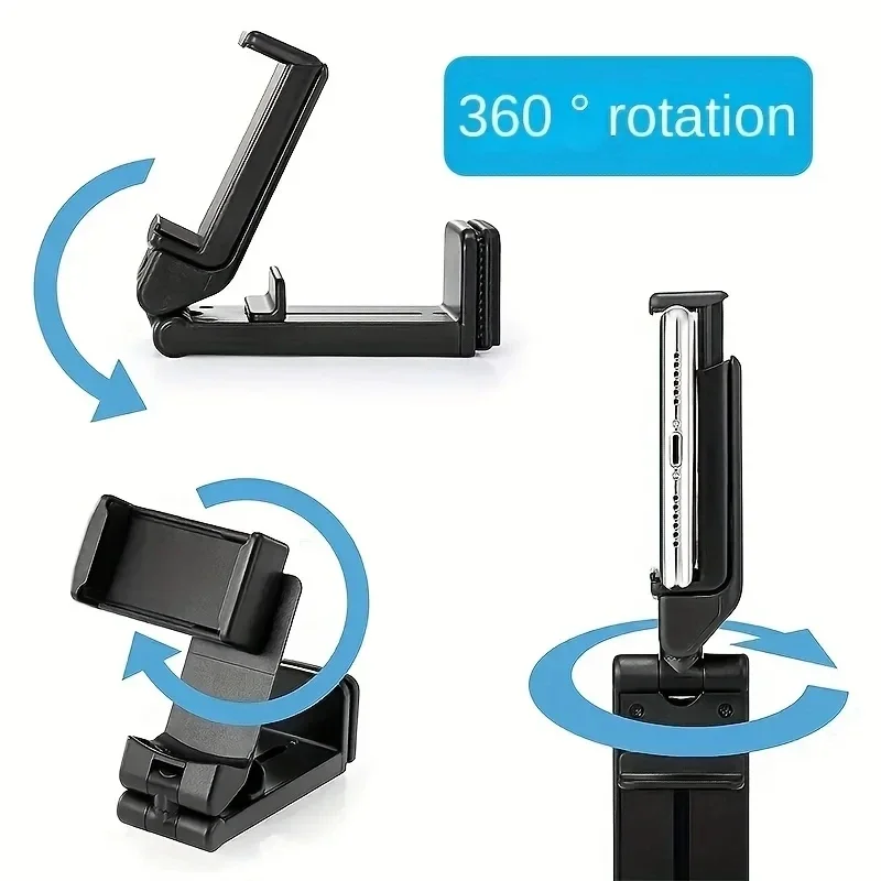 Airplane Mobile Phone Holder Adjustable Phone Stand for Car Travel Selfie Rotating Desk Clamp Foldable Hook Universal Mount