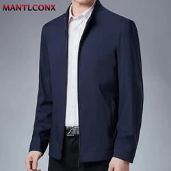 Newest Stand Collar Formal Jacket for Men Business Jacket Men Causal Jacket Quality Solid Color Office Dress Coats Autumn Spring