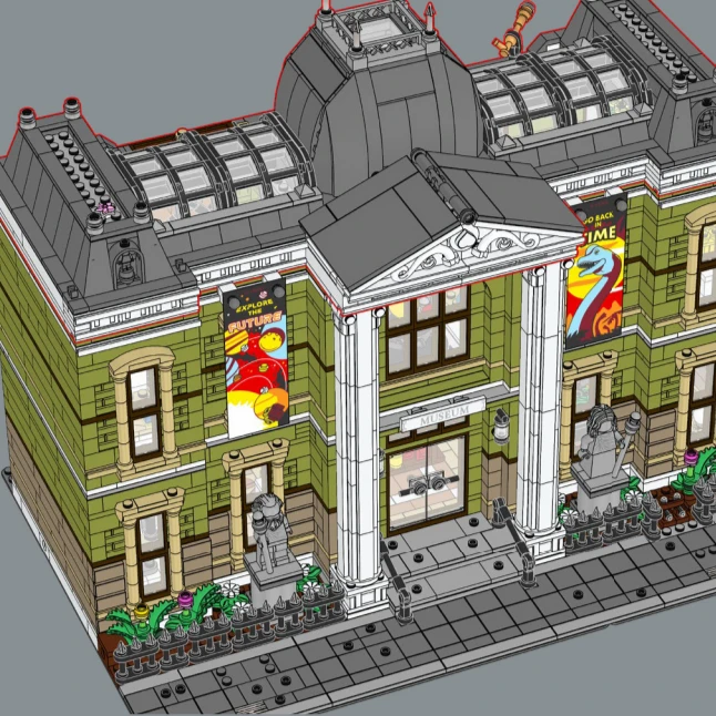 2026 Icon Natural History Museum Biggest Modular Building Set Architecture Street View Building Blocks Toy Adults Gift 4014pcs view 4
