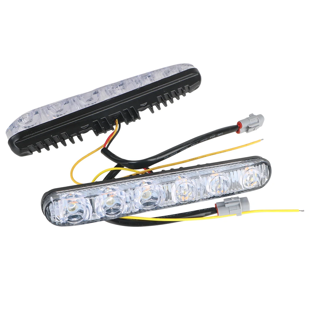 1 Pair DRL Car Styling Waterproof Auto Daytime Running Lights Turn Signal Indicators DC 12V Car Daytime LED Light
