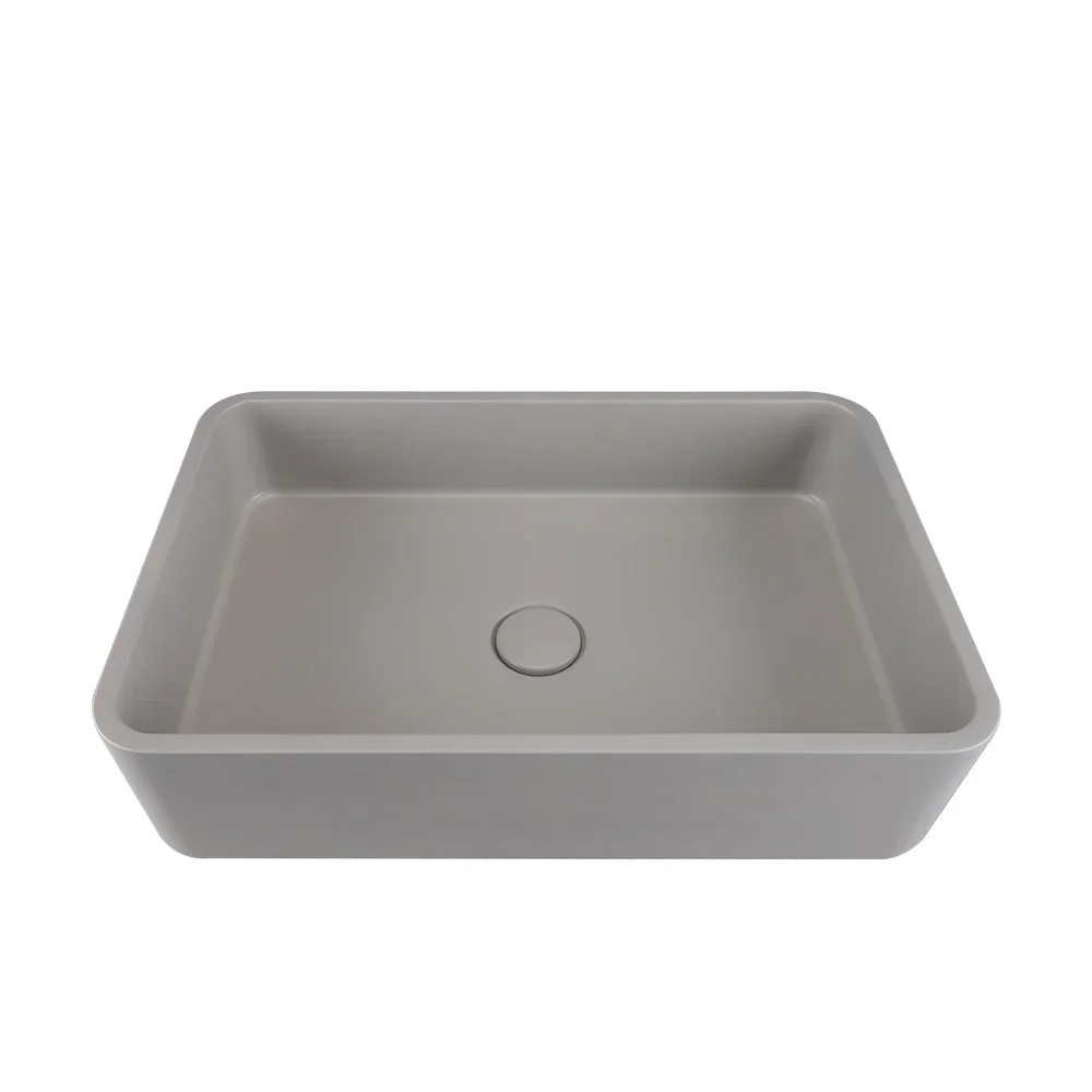 CEMSINK Handmade Round Shape Counter Bowl Granite Luxury Modern Commercial Use Bathroom Wash Basin Design Sink