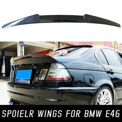 1999 2005 BMW 3 시리즈 E46 M3 M4 스타일 광택 블랙 카본 리어 트렁크 리드 스포일러 윙, 자동차 외부 튜닝 액세서리 부품