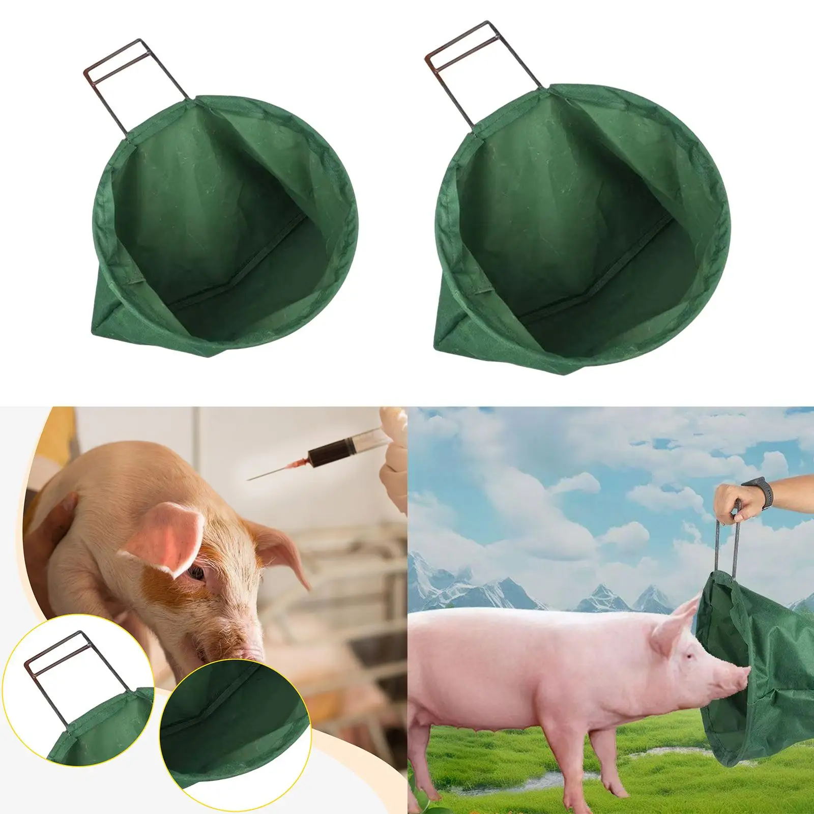 حقيبة غطاء رأس الخنزير لوازم التعامل مع حيوانات المزرعة المقاومة للماء