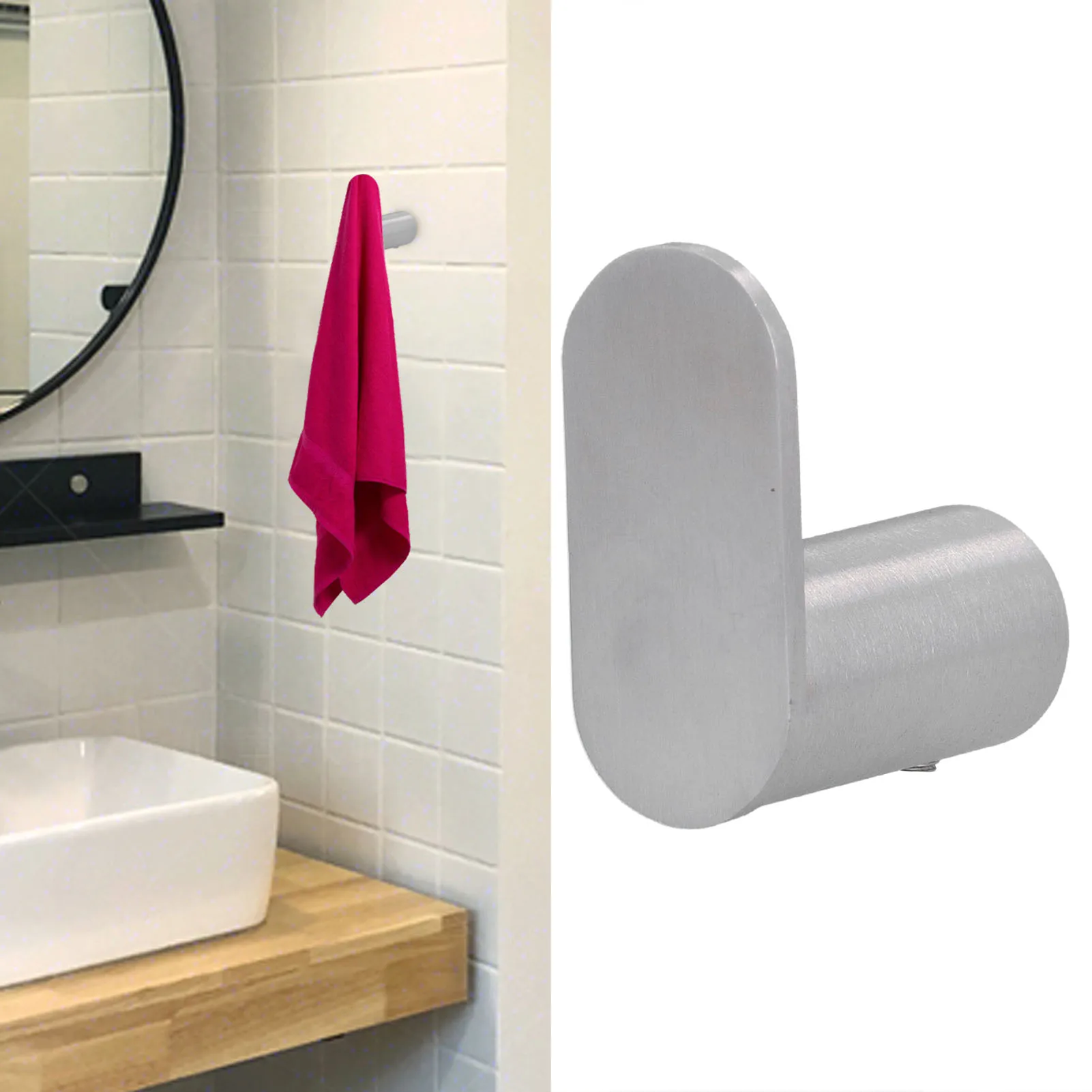 Bathroom Hooks Towel Hook Hook Towel Hook Stainless Steel Sturdy  Fashionable Rustproof Scratch Resistance Bathroom Hooks