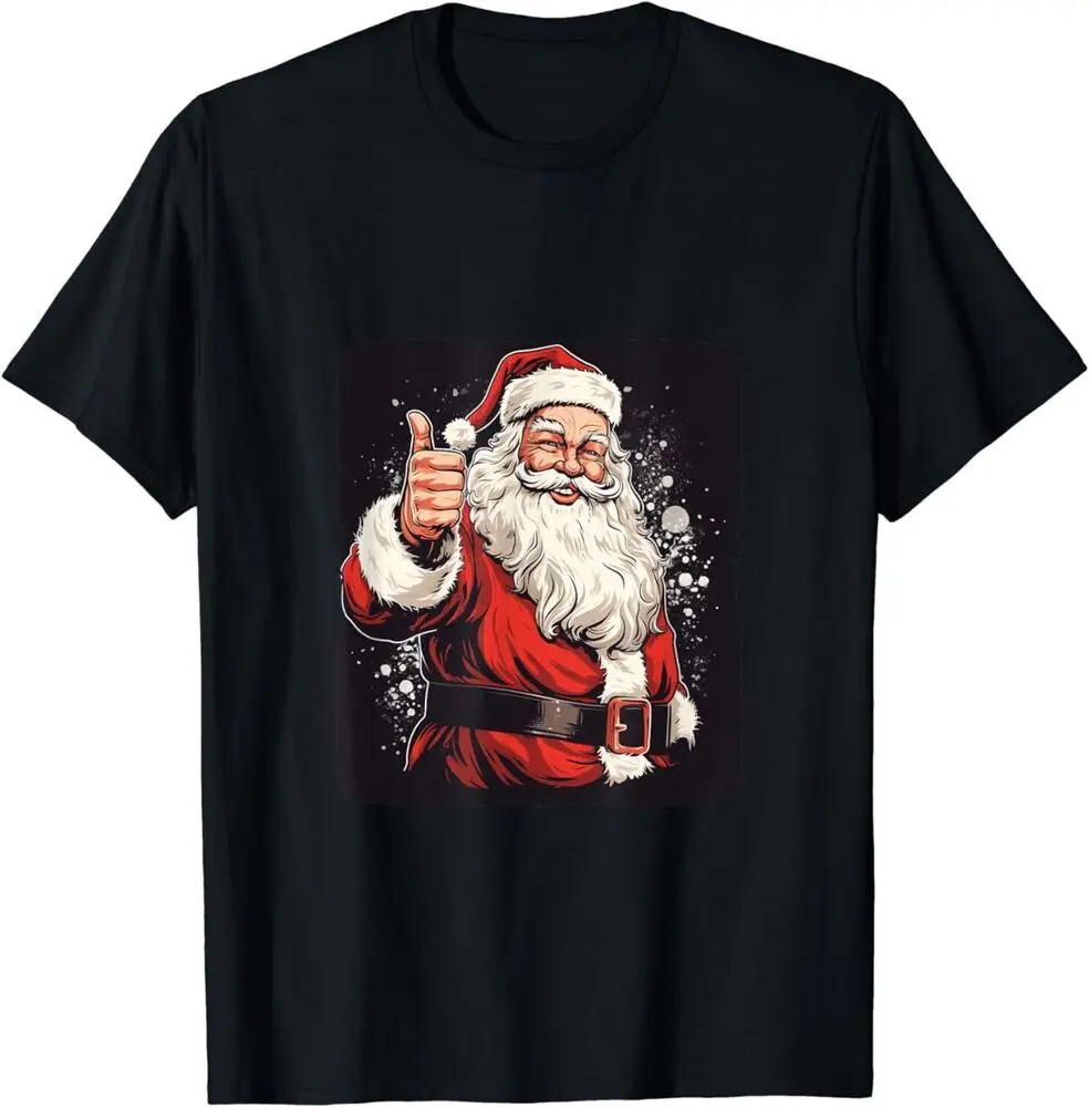 Thumbs Up Santa Claus For Perfect Christmas Eve Costume T-Shirt  For Man Woman Short Summer Tees Casual Cotton Luxury Brand