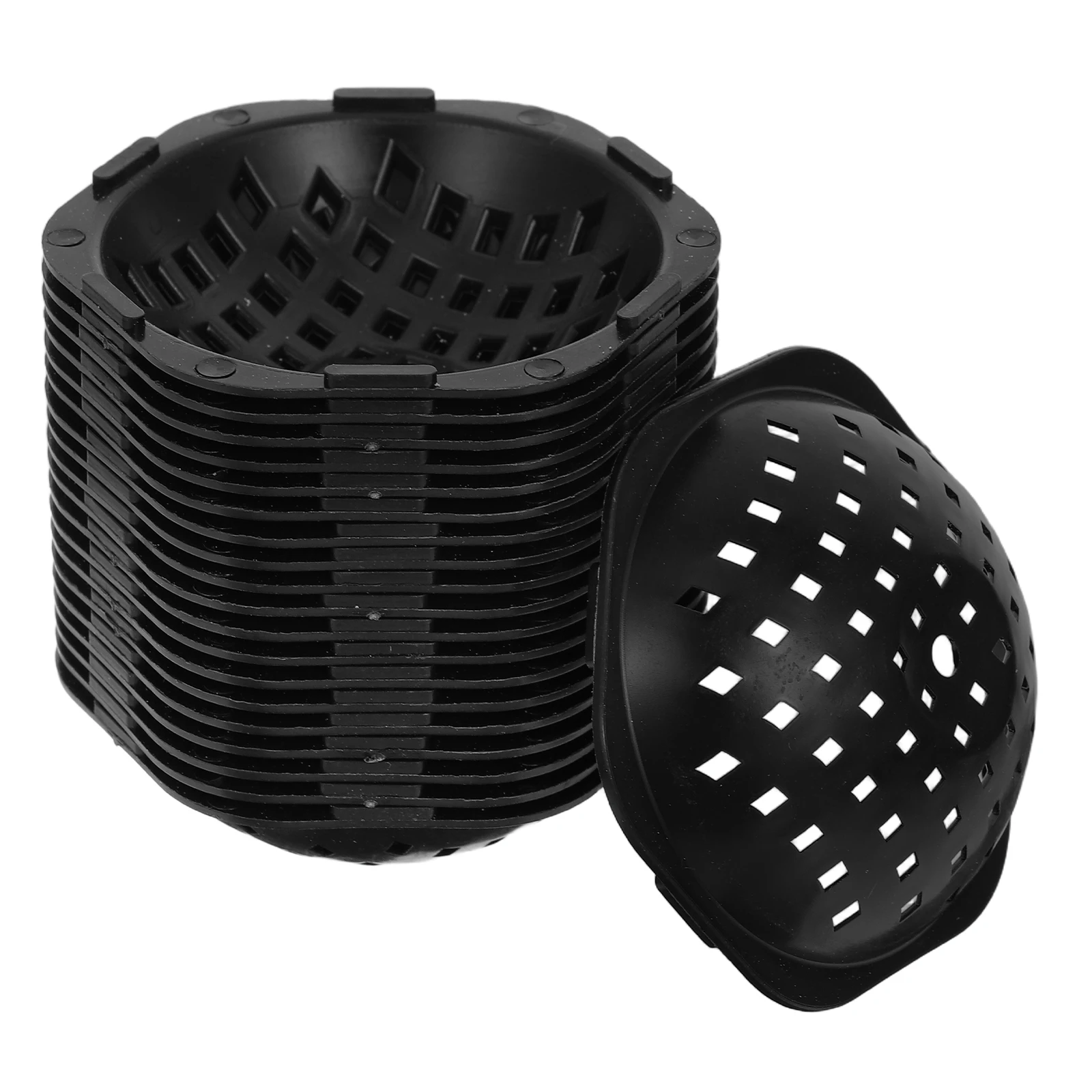 20 قطعة وعاء الزهور وسادة الصرف 5.6 سنتيمتر شبكة مستديرة للمزارعين بونساي الأواني عالية الكثافة البلاستيك أسفل ثقب تصفية حصيرة حديقة أداة #4