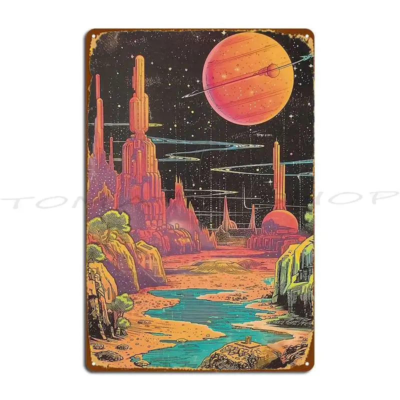Beyond Horizon’S Edge Metal Plaque Design Pub Decoration Funny Decoration Create  Tin Sign Poster