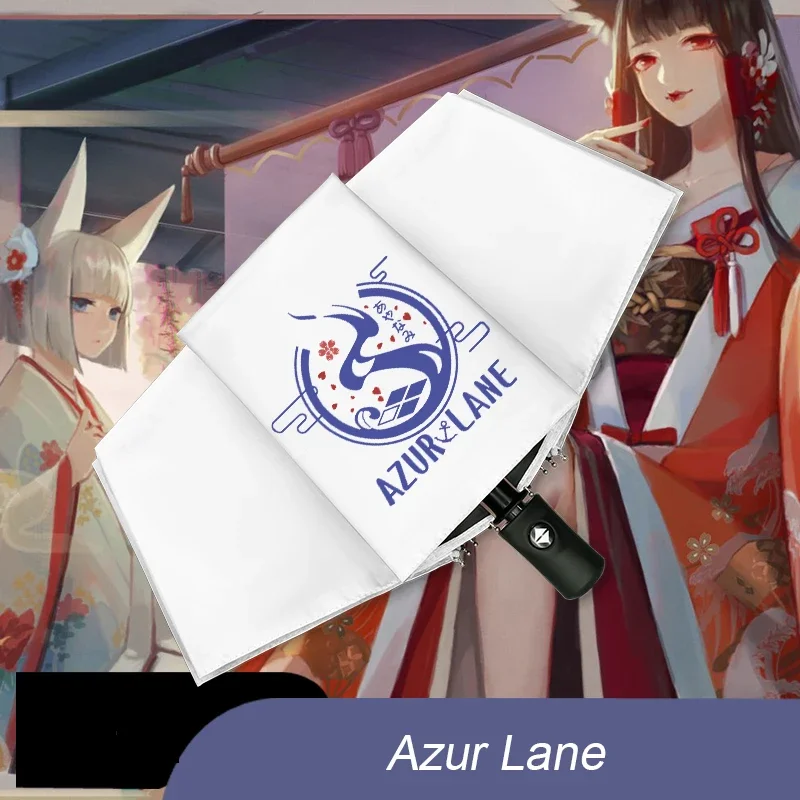 Game Anime Azur Lane Youth Automatic Folding Sunshade Umbrella Dual-use Sunshade Sunscreen Sunscreen UV Protection Gift