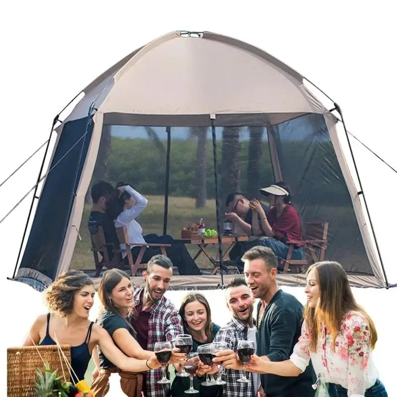 

Oxford Cloth Mesh Tent Outdoor Camping Tent Anti-mosquito Tent Summer Ventilated Tent Picnic Fishing Top Sunshade Tent Sunshelte