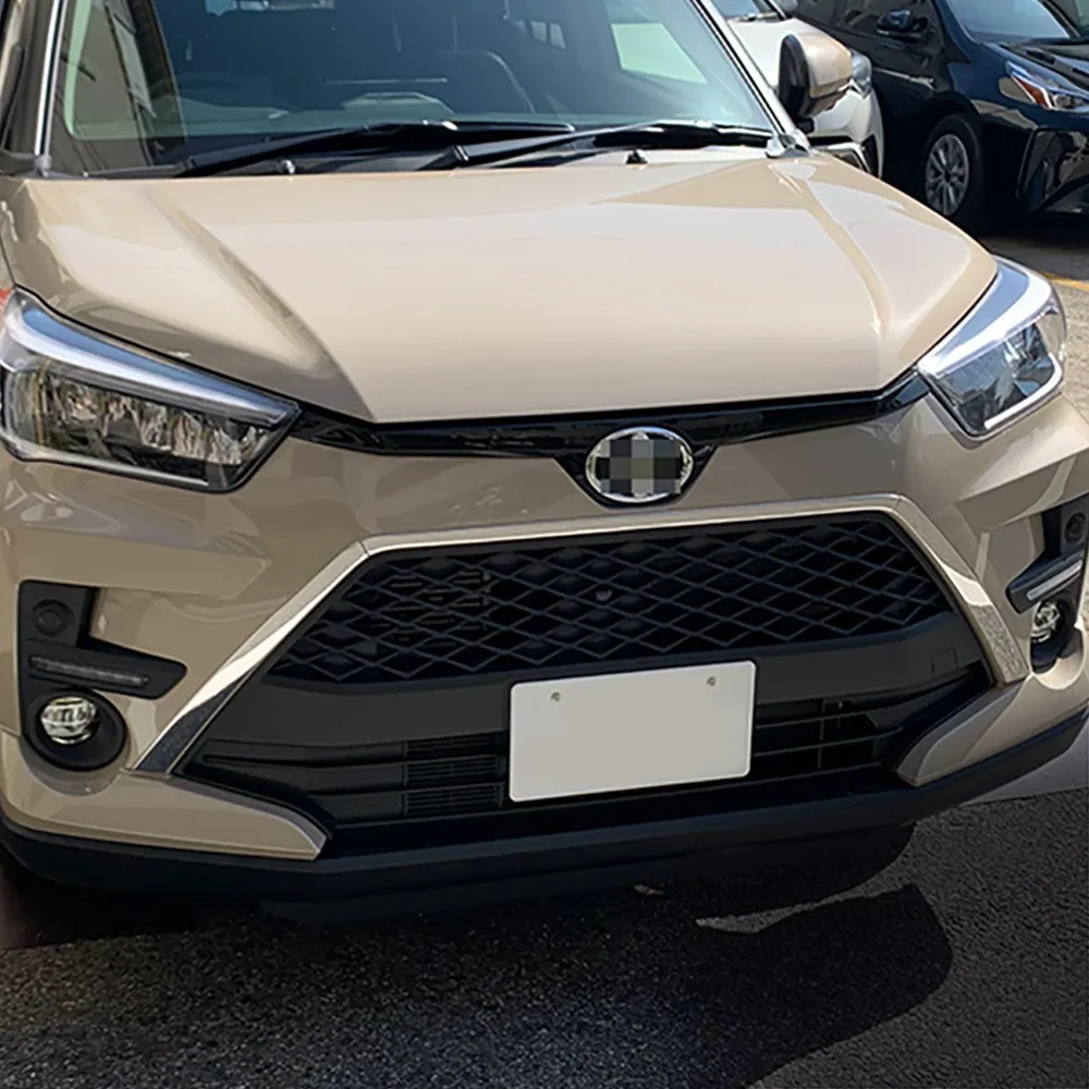 Car Grille Trim Strip Front Bumper Grills Cover Stainless Steel Car Molding Styling Accessories for Toyota Raize A200A 210A 2019