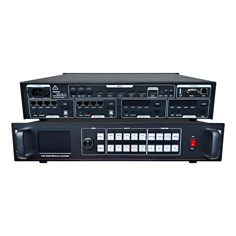 معالج فيديو EX1000 4K LED مع Novastar MSD600 لعرض شاشة LED وحدة تحكم جدار الفيديو مع 8 منافذ شبكة مثل VX400