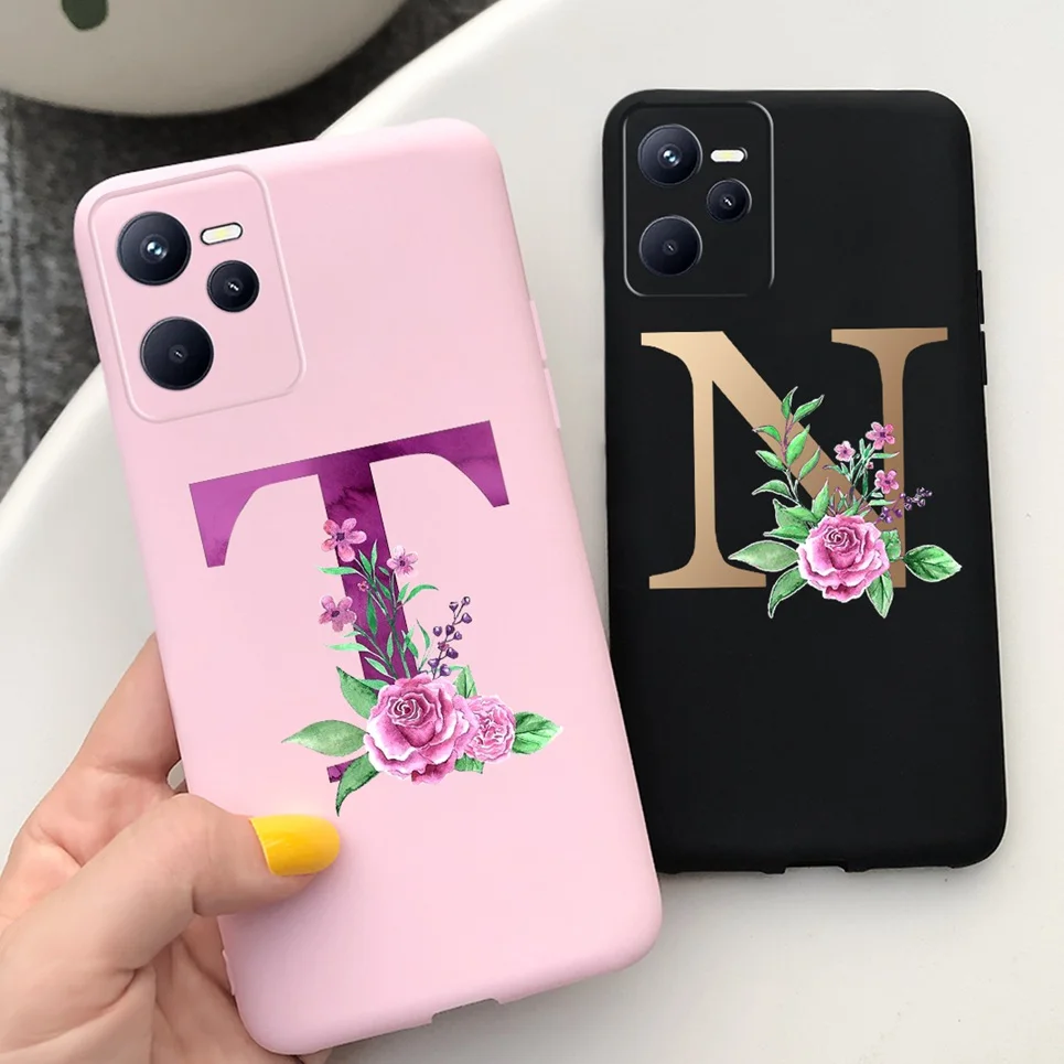 For Realme Narzo 50A Prime Case Realme C35 Bumper Nickname Letters Individuality Back Cover Narzo50A Prime C 35 Coque Fundas