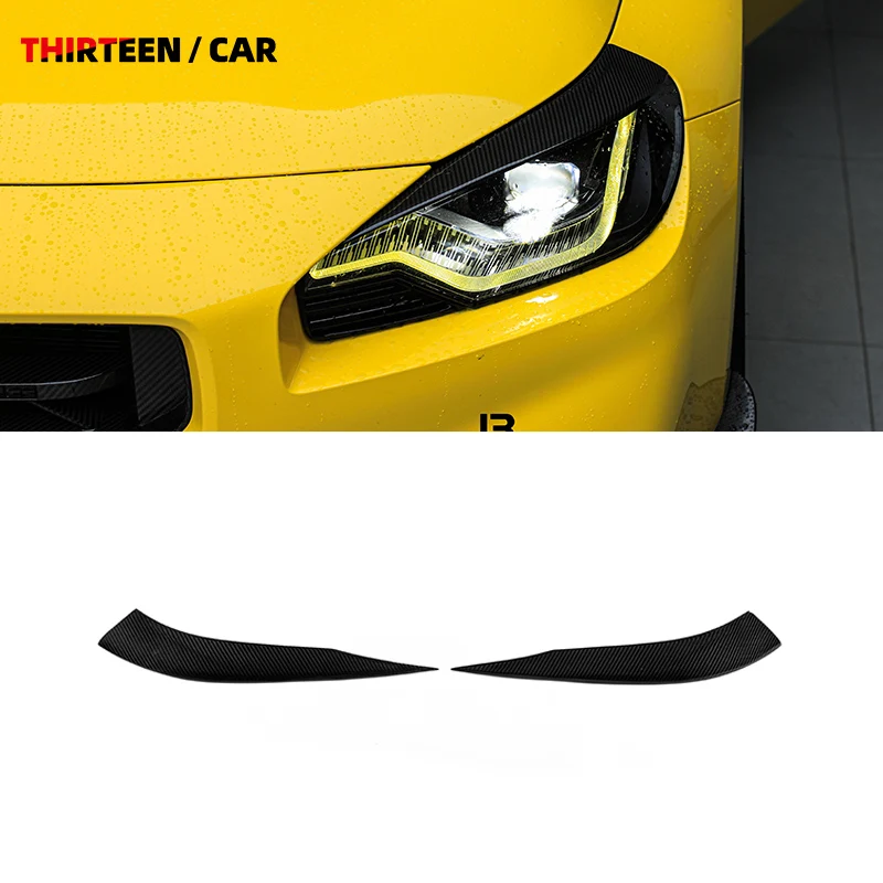 For BMW G42 G87 M2 Dry Carbon Fiber Headlight Eyelid Cover Trim Body Kit Accessory