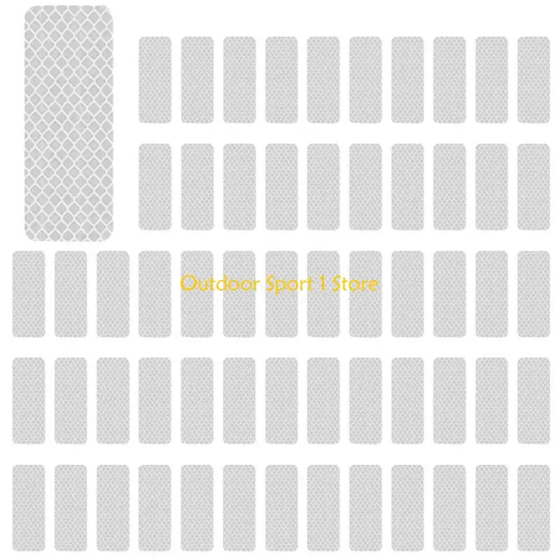 

A0KA Adhesive Watertight Reflective Sticker Reflectors Bicycles Wheel Frame Warning Tape Sticker Safety Reflective Decals