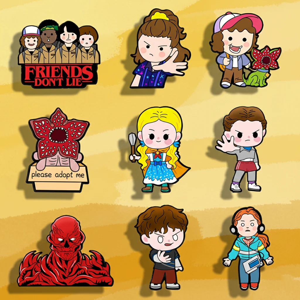 Juego de 9 Broches de Esmalte con Diseño de Flores de Rey Caníbal, Broches de Solapa para Mochilas y Disfraces, Ideas de Regalo de Joyería
