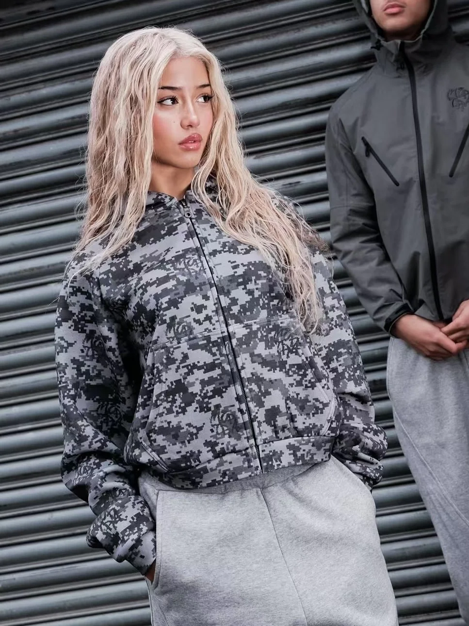 

Повседневная свободная толстовка-кардиган в американском камуфляжном стиле с молнией для мужчин и женщин