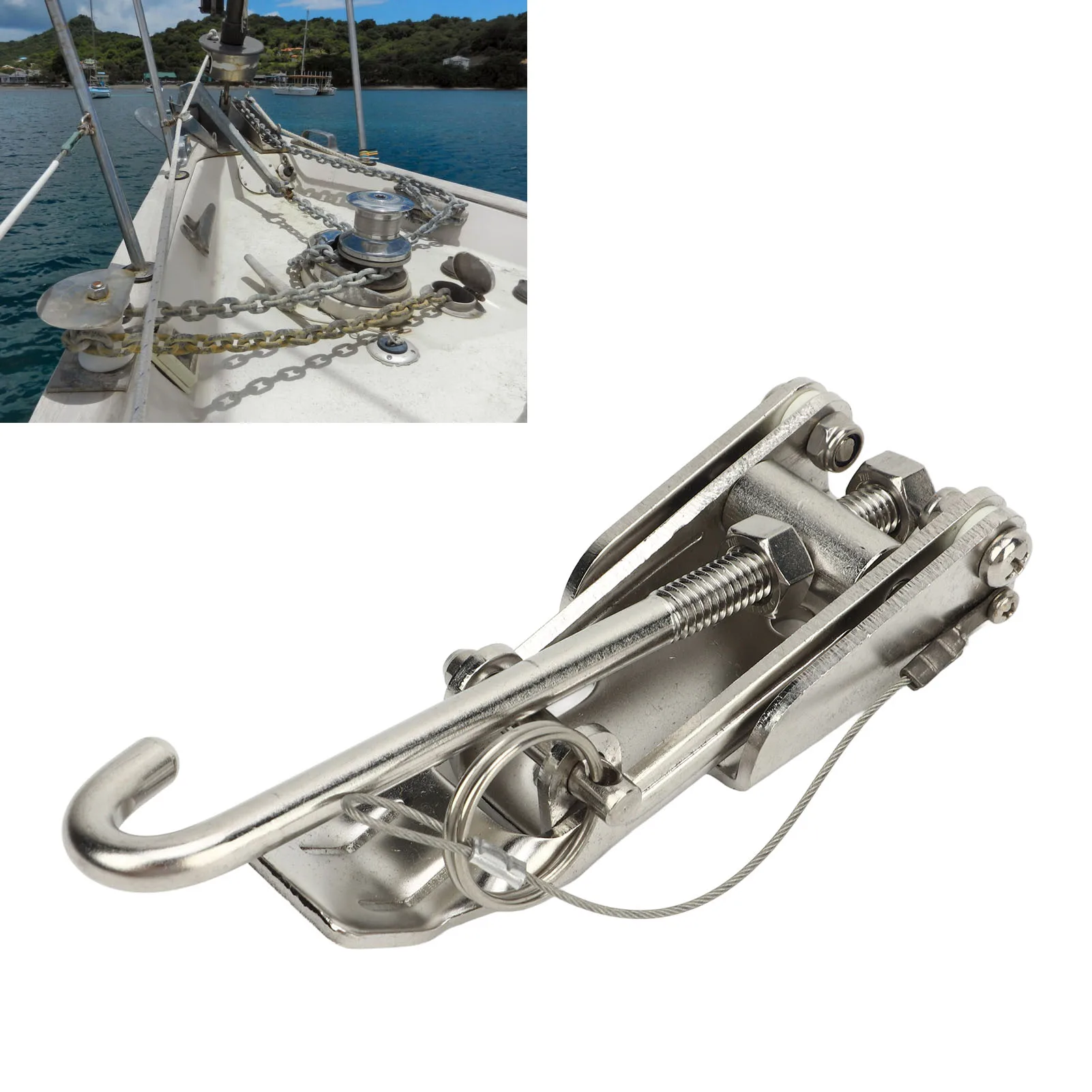 

Anchor Chain Tensioner Rugged Rustproof Reliable Secure Anchoring Anchor Chain Retainer For Boats Yachts Anchor Chain Retainer