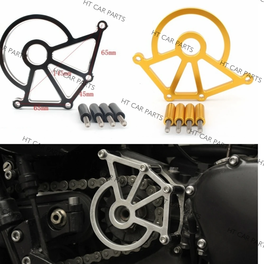 For Triumph America 2002-2014 Silver、Gold、Black、Black+White Motorcycle Side Sprocket Chain Guard Cover