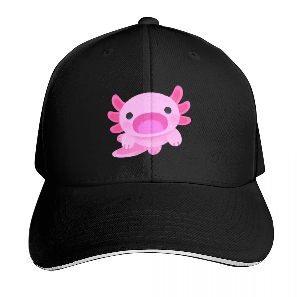 Happy axolotl Baseball Cap Lightweight Packable Gift for Him Her Casual Daily Wear