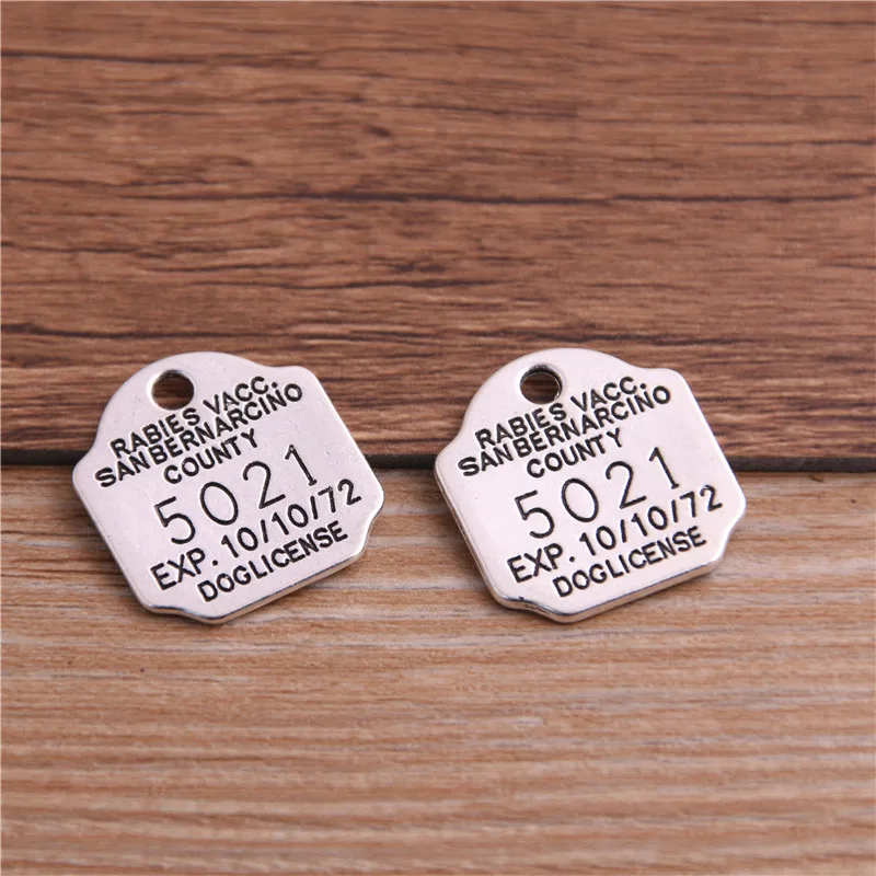 10PCS 20*21mm Fashion Vintage Metal Zinc Alloy Pentagram Charms Letter \