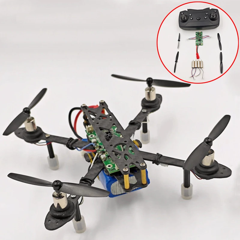 1Set 7.4V Receiver/Circuit Board Remote Controller Kit 8520 Motor 66mm Propeller DIY Handmade Accessories for RC Drone/Quadrotor