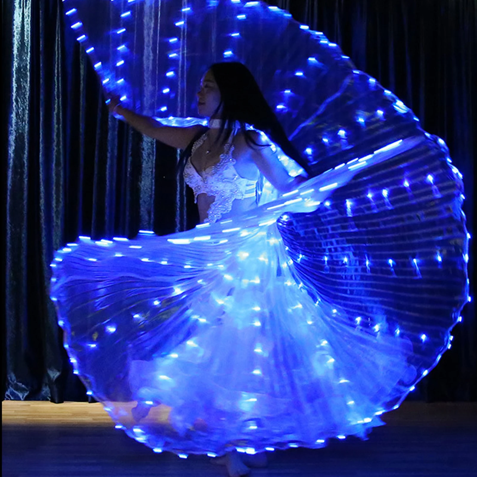 Belly Dance Isis Wing,LED Angel Wings for Women,Halloween Christmas Light Up Stage Wear Rave Performance Props