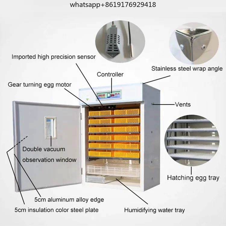 حاضنات آلة التفريخ المشهورة لتفريخ البيض حاضنة البيض الأوتوماتيكية والتفريخ/ 880 قطعة // #3