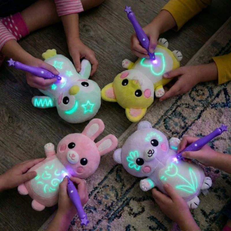 

2026 NEW Luminous Baby Plush Doll Night Light Painting Soothing Children's Toy Gift Bedtime Accompanying Travel Doll