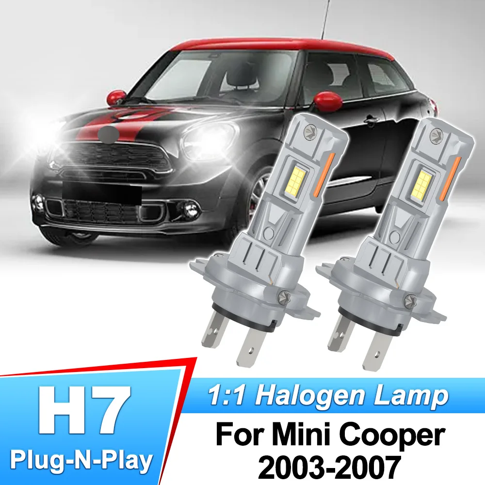 

H7 LED Headlight CANBUS Super Power Bulb Car Lights 6000K White Turbo Auto Headlamp Plug&Play 12V 24V For Mini Cooper 2003-2007