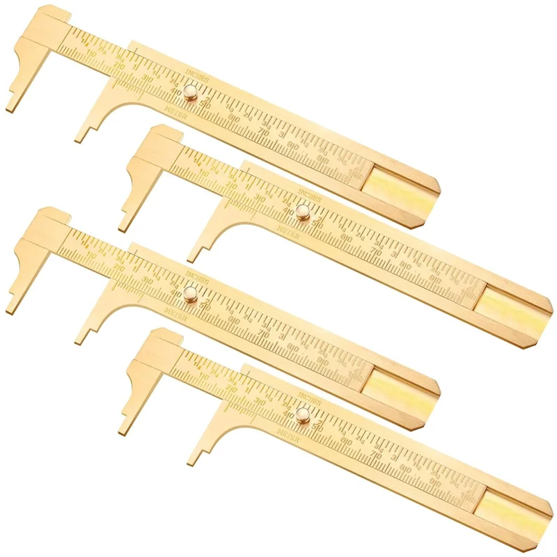 

ABHB-Vernier Calipers Pocket Calipers Measuring Dual Scale Sliding Gauge Metal Pocket Ruler For Jewelry Measuring