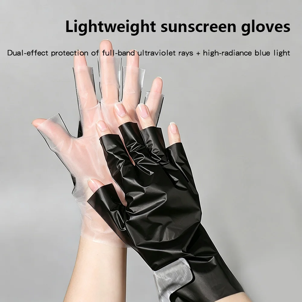 1/5/10 Pair Anti-Blackening Nail Glove Breathable Sun Protection Nail Glove Skin Protection Nail Anti-Staining Fingerless Gloves