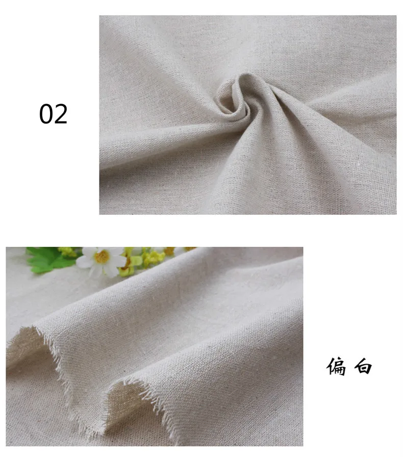 50cmx155cm Vintage Hemp Solid Color Linen Fabric For Sewing Curtain Textile Quilting Tilda DIY Organic Fabric Per Meter