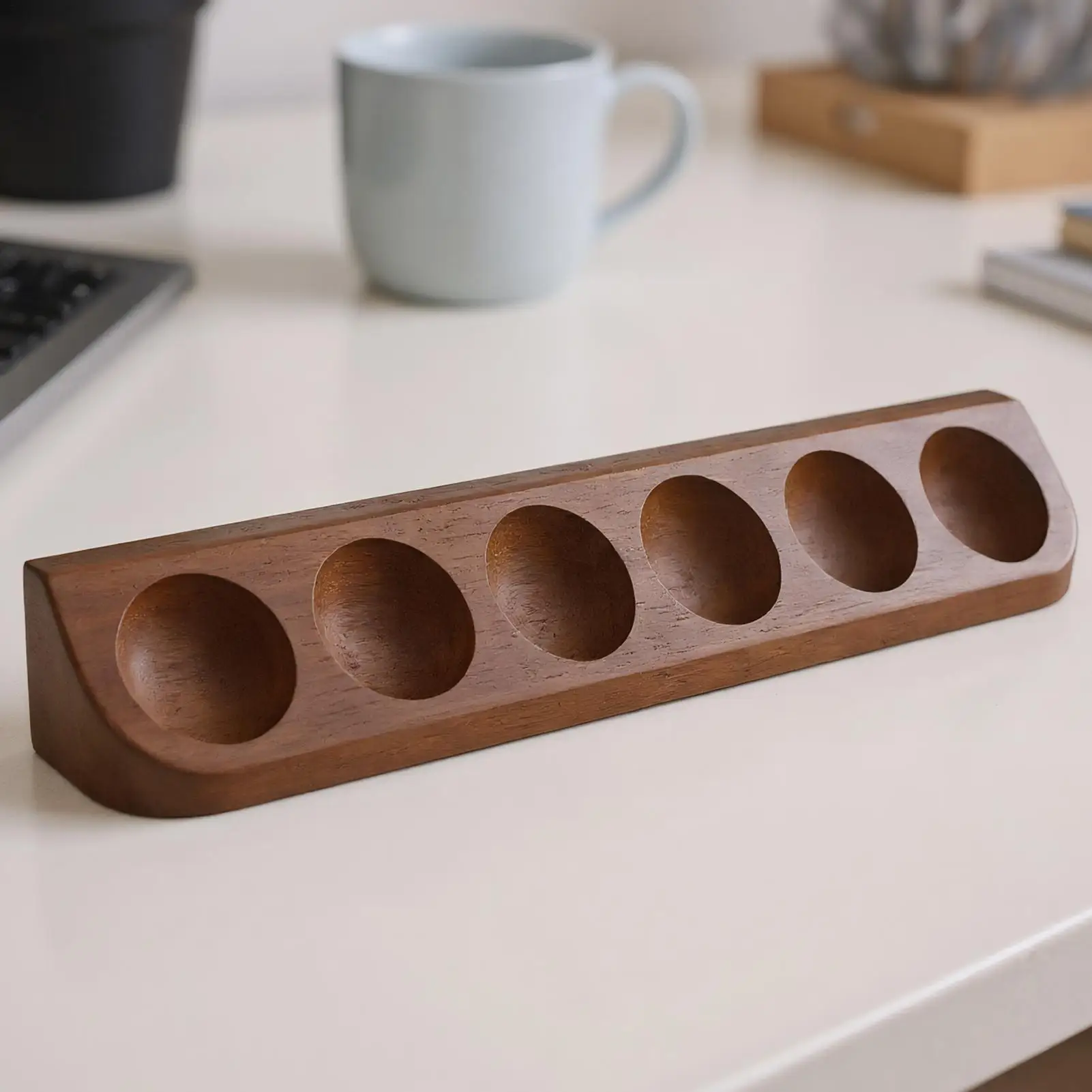 Estante de almacenamiento de mesa para exhibición de pelotas de Golf, soporte de 6 agujeros, colección para entusiastas del golfista, decoración para sala de estar