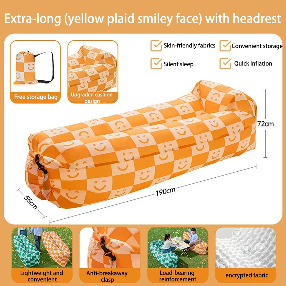 Beach Air Sofa Folding Outdoor Portable Camping Inflatable Sofa Bed Sleeping Bag Single Person Outdoor parties Inflatable Sofa