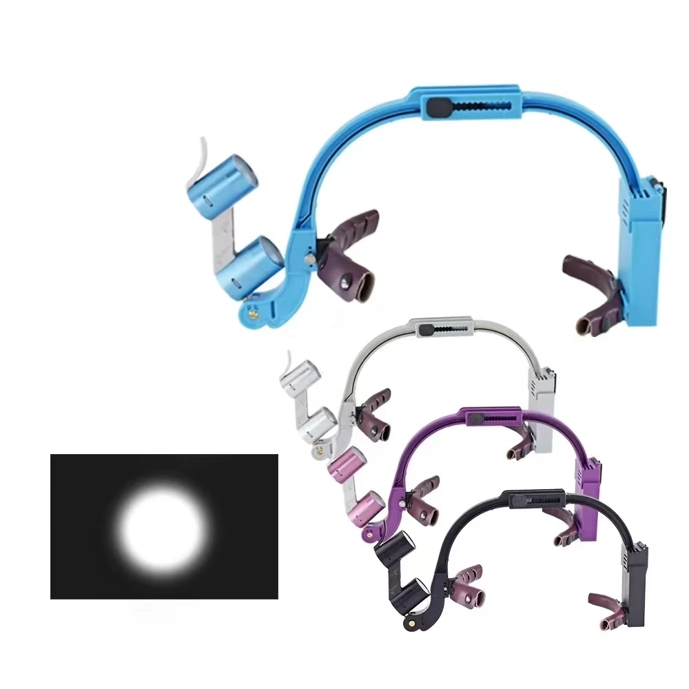2.5X 3.5X Custm Portable Dentl Surgicl Ergonomic Loupes Headlamp Medical Loupes Magnifier 5W 6x Denal Loupes