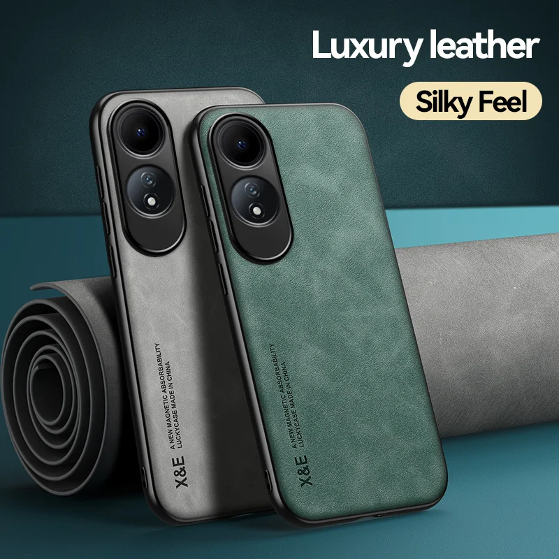 Funda For Oppo A60 4G Case Built in Metal Plate Magnetic Holder Leather Phone Cases For Oppo A 60 OPPOA60 Soft Frame Back Cover
