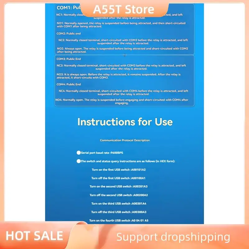 Módulo de relé usb a55t com interface 4ch 12v 30a USB-C integrada chip ch340t usb-computador porta serial interruptor de controle inteligente
